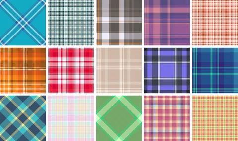 Plaid collection designed for creative spring crafts. The pack works for gr.. Illustrazione stock
