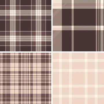 Plaid collection designed for timeless casual wear. Seamless tartan patterns  Stock Illustration
