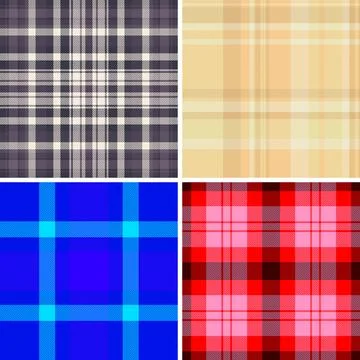 Plaid collection ideal for desktop wallpapers. Vector tartan patterns create  イラスト素材