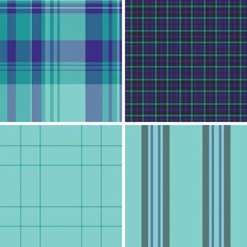 Plaid collection for lined and unlined notebooks. Seamless tartan designs cre Stock Illustration
