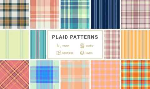 Plaid collection optimized for DIY enthusiasts. The pack works for scrapboo.. Illustration