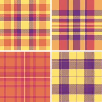Plaid collection optimized for summer interiors and decor. The pack works for Stock Illustration