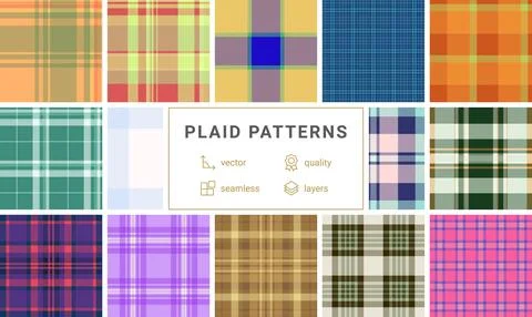 Plaid collection optimized for urban and contemporary fashion. The pack wor.. Illustration