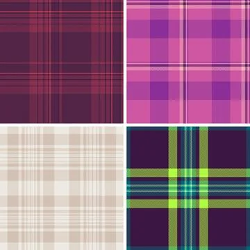 Plaid collection perfect for packaging, DIY crafts, clothing, and digital m.. Stock Illustration