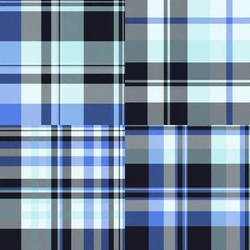 Plaid collection tailored for digital presentations and slides. Seamless repe Stock Illustration