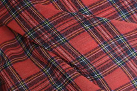 Plaid Fabric Background Stock Photos