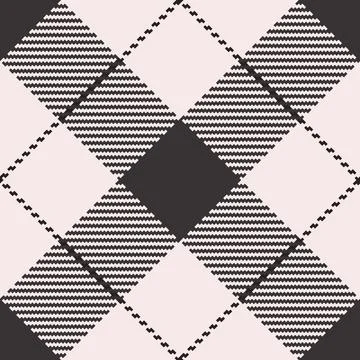 Plaid fabric pattern with a structured check arrangement and a woven fabric.. Stock Illustration