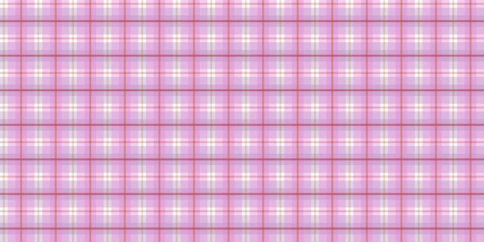 Plaid geometric seamless pattern. Checkered pink color cartoon isolated textile Stock-Illustration