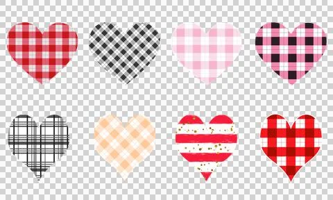 Plaid heart Ilustración de archivo
