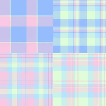 Plaid pack for app interface elements. Vector tartan textures bring style a.. Stock Illustration