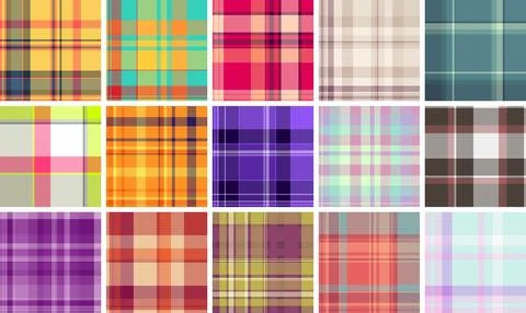 Plaid pack created for creative professionals and hobbyists. Works for planne Stock Illustration