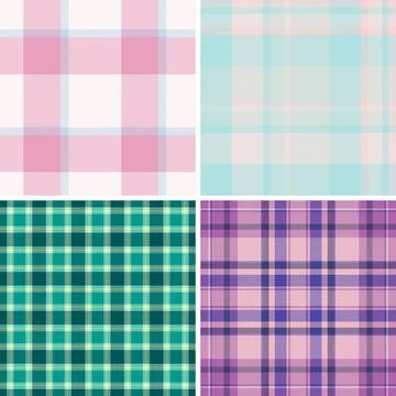 Plaid pack created for industrial and creative textile applications. Vector p Illustrazione stock