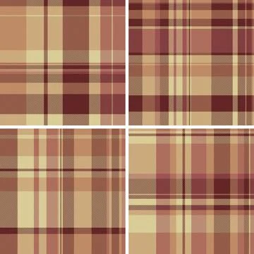 Plaid pack created for pillows and bolsters. Tartan designs bring warm, cozy  Stock Illustration