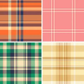 Plaid pack designed for authentic clan-inspired design. Vector patterns suit  Stock Illustration