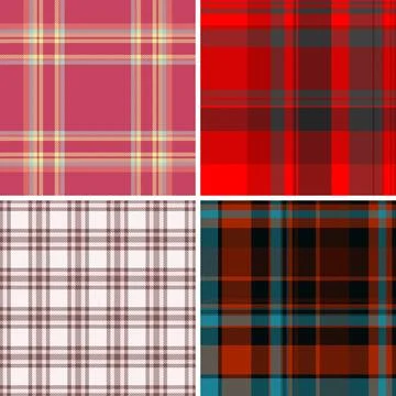 Plaid pack designed for buffalo check-inspired fashion and decor. Seamless ve Stock Illustration