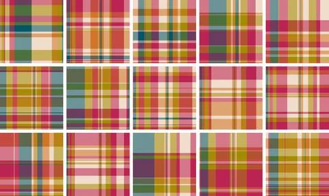 Plaid pack designed for buffalo check-inspired fashion and decor. Seamless .. Stock Illustration