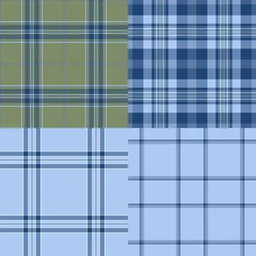 Plaid pack designed for casual childrens e-commerce. Ready-to-use tartan pa.. Stock Illustration