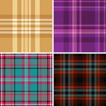 Plaid pack designed for casual childrens e-commerce. Ready-to-use tartan patt Illustration