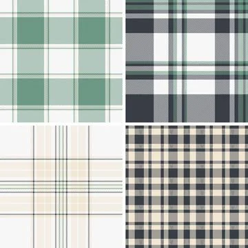Plaid pack designed for casual summer e-commerce. Ready-to-use tartan pattern Stock Illustration