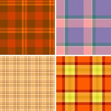 Plaid pack designed for cozy winter e-commerce. Ready-to-use tartan patterns  Stock-Illustration