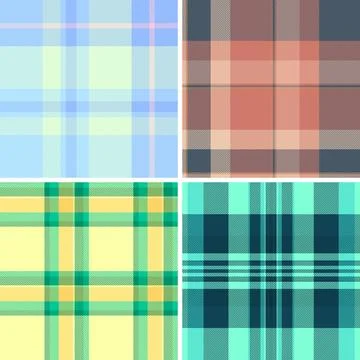 Plaid pack designed for craft campaigns. Tartan patterns adapt to product moc イラスト素材