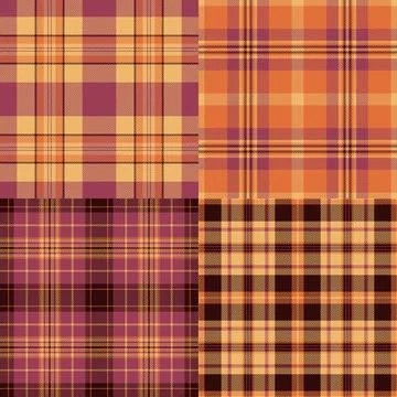 Plaid pack designed for independent sewing studios and exclusive clothing. Ve Stock Illustration