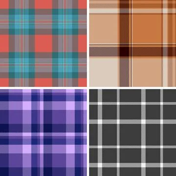 Plaid pack designed for licensing projects. Market ready tartan styles suit a Stock Illustration