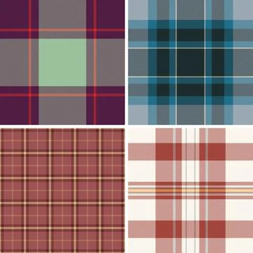 Plaid pack designed for mobile wallpapers. Coordinated tartan patterns fit sc イラスト素材