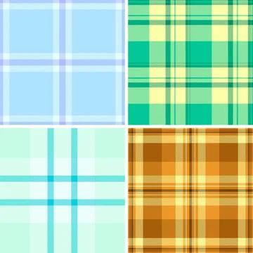 Plaid pack designed for retro craft and DIY concepts. Traditional tartan geom Stock Illustration