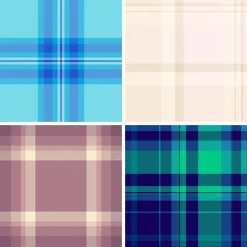 Plaid pack designed for Scottish clan-themed projects. Seamless patterns id.. Stock Illustration