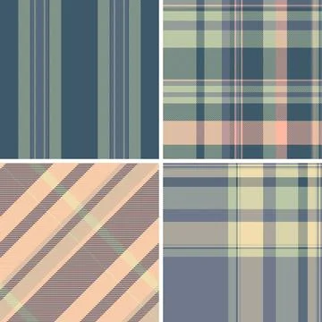 Plaid pack designed for Scottish clan-themed projects. Seamless patterns idea Stock Illustration