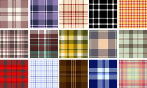 Plaid pack designed for small atelier businesses and custom fashion. Seamless Illustrazione stock