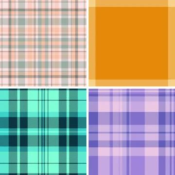 Plaid pack designed for stylish digital wallpapers and backgrounds. Vector pa Stock Illustration