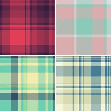Plaid pack designed for textile industry professionals. Vector patterns ide.. Stock Illustration