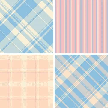 Plaid pack designed for trendy backgrounds, digital wallpapers, and creative  Stock Illustration