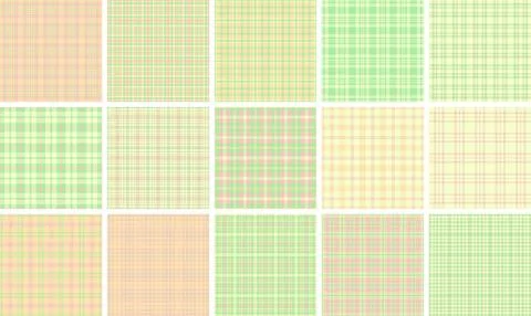 Plaid pack designed for versatile stationery, apparel, and home projects. Sea Stock Illustration