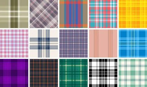 Plaid pack designed for website hero banners and sliders. Coordinated tarta.. Stock Illustration