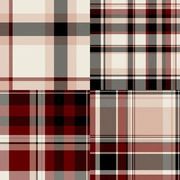 Plaid pack developed for branding refresh. Winter tartan designs add warmth a Stock Illustration