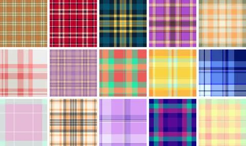 Plaid pack ideal for exclusive sewing projects and small business fashion l.. Stock Illustration