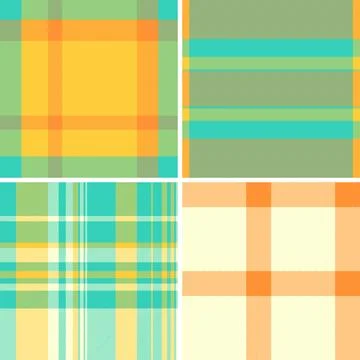 Plaid pack for old-style print and textile projects. Traditional patterns rei Stock Illustration