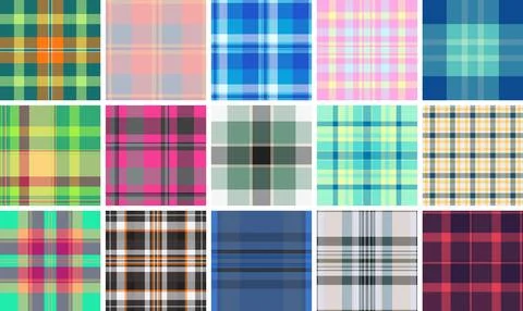 Plaid pack perfect for comfortable daily clothing. Vector designs work for .. Stock Illustration