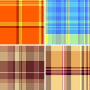 Plaid pack perfect for holiday wrapping paper. Classic tartan patterns bring  Stock Illustration