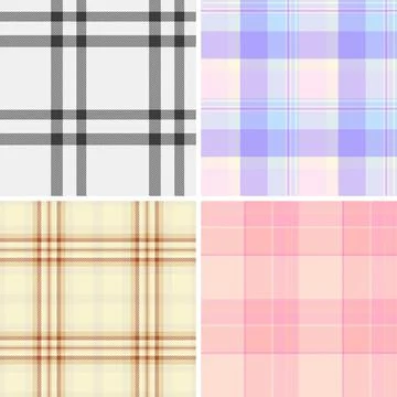 Plaid pack perfect for table settings and runners. Seamless repeats elevate.. イラスト素材