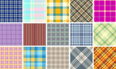 Plaid pack suitable for e-commerce, social media visuals, and printed station Stock Illustration