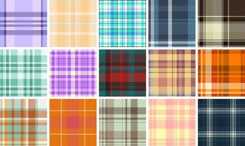 Plaid pack tailored for packaging of mens clothing. Coordinated tartan patt.. Stock Illustration
