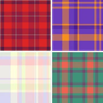 Plaid pack tailored for packaging of spring goods. Coordinated tartan pattern 스톡 일러스트