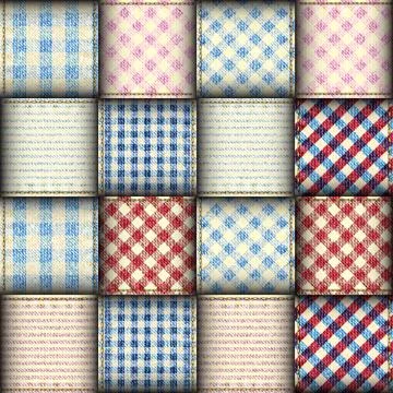 Plaid patchwork background. Illustrazione stock