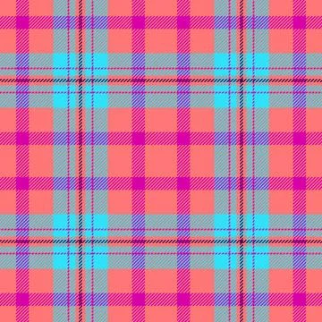 Plaid pattern for American casual apparel and buffalo check textiles. Seaml.. Stock Illustration