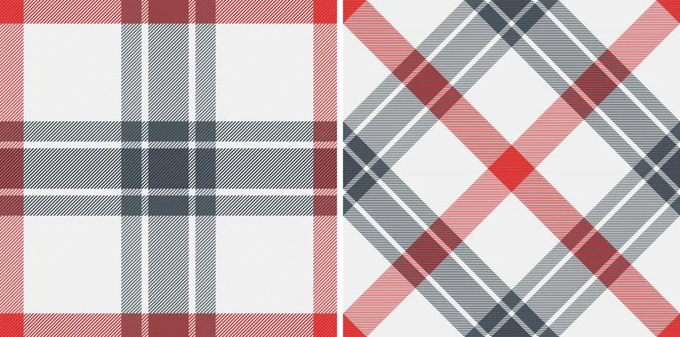 Plaid pattern background of vector seamless fabric with a check texture tex.. Stock Illustration