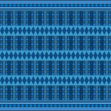 Plaid pattern with blue classic color. textile manufacturing Stock Illustration